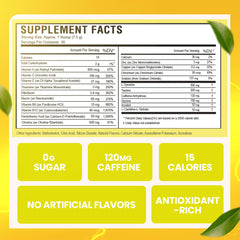 Morning Buzz Energy Powder Lemonade scoop showing quick, easy mixing