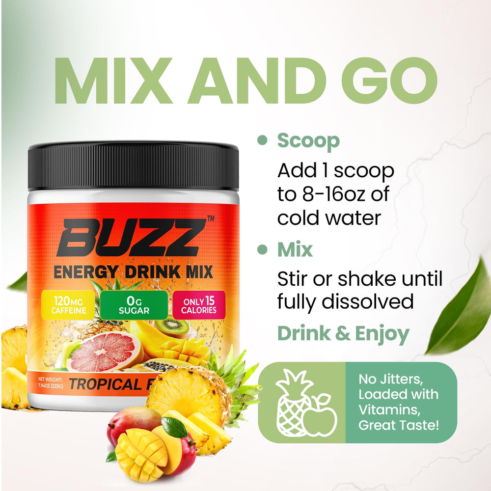 Morning Buzz pre-workout use supports steady energy without jitters.