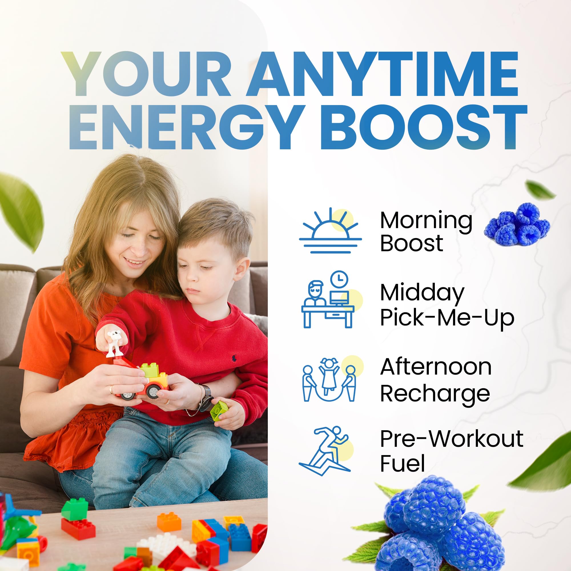 Morning Buzz shaker blending powder for quick pre-workout energy