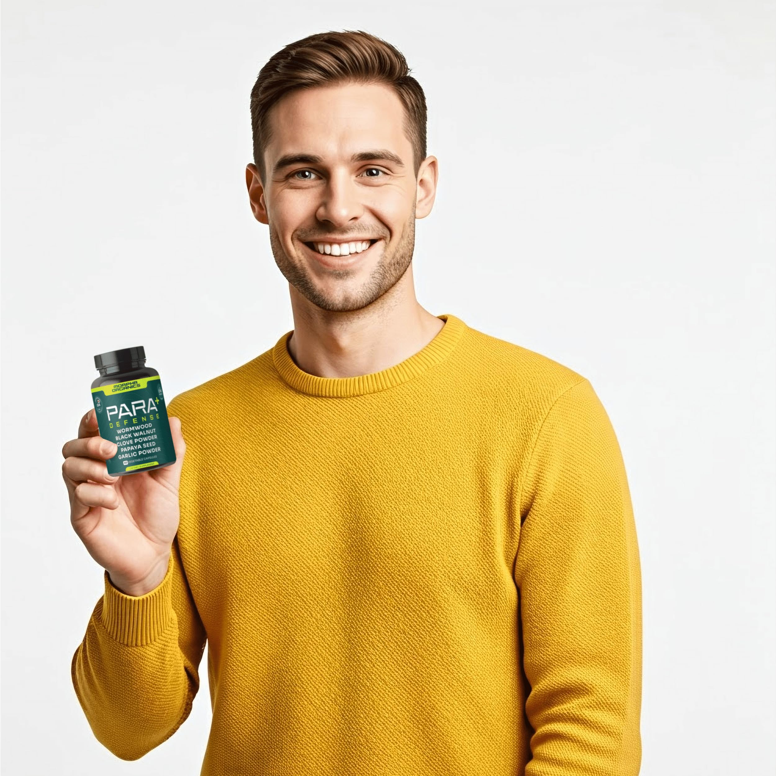Morpha Organics garlic ingredient visuals for digestive wellness