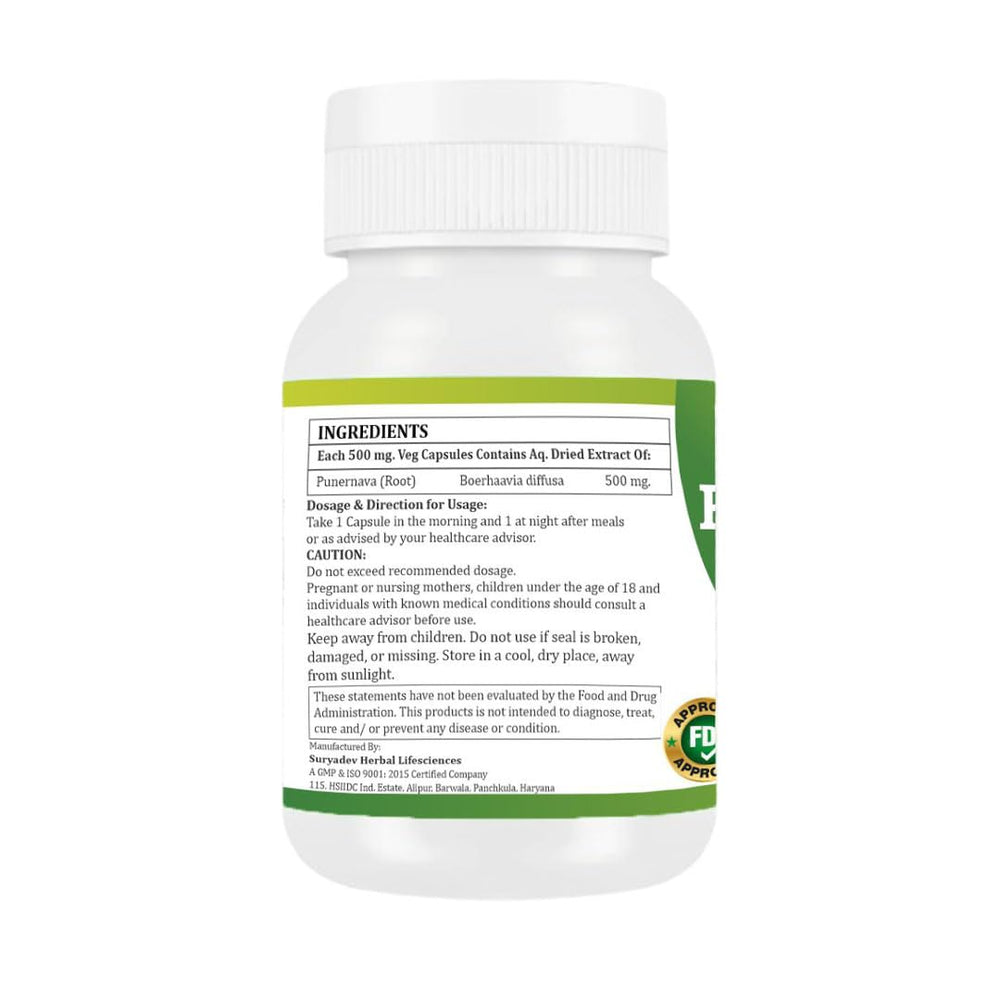 Lifestyle scene with Punarnava capsules suggesting simple daily wellness habits.