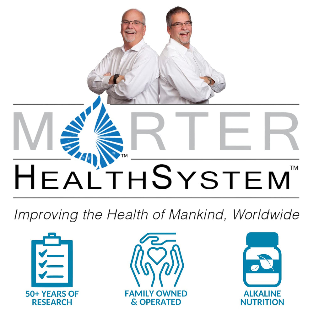 Morter HealthSystem AlkaGreen serve in glass shows ritual use with water.