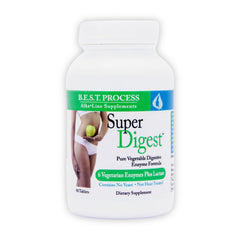 Morter HealthSystem SuperDigest bottle pour for convenient digestive support.