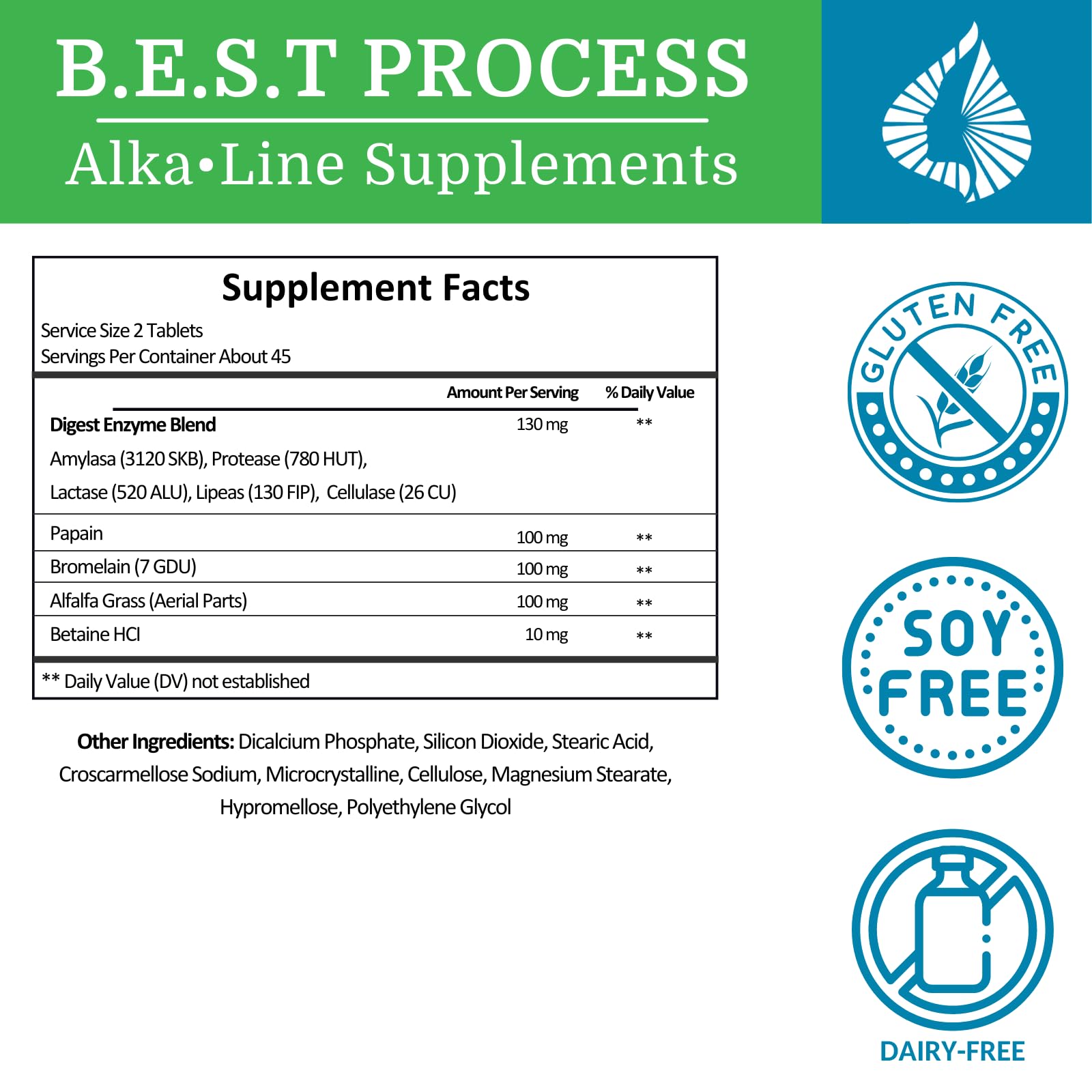 Morter HealthSystem SuperDigest labeled bottle emphasizes natural, vegetarian-friendly enzyme formula.