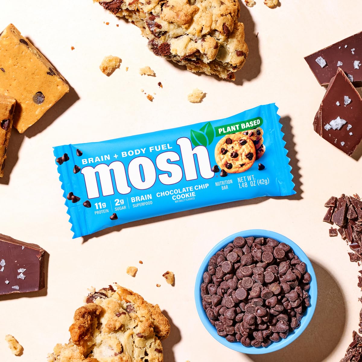 MOSH bar ready to fuel a study session or workout.