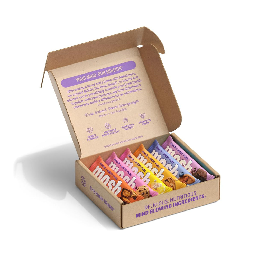 MOSH Cognizin brain-health bar showing cognitive support for busy days
