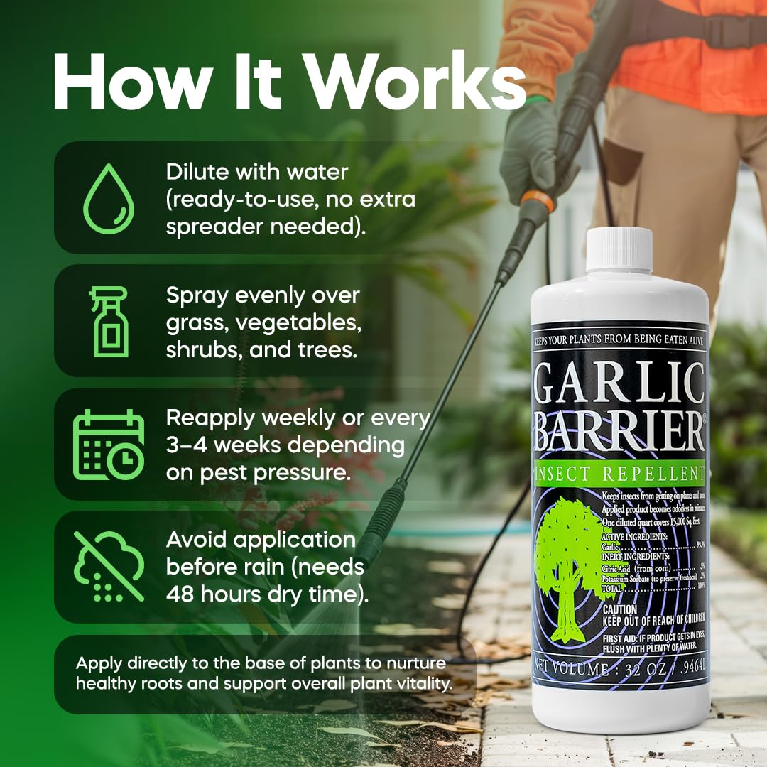 Garlic Barrier OMRI-listed extract safe for people and pets.
