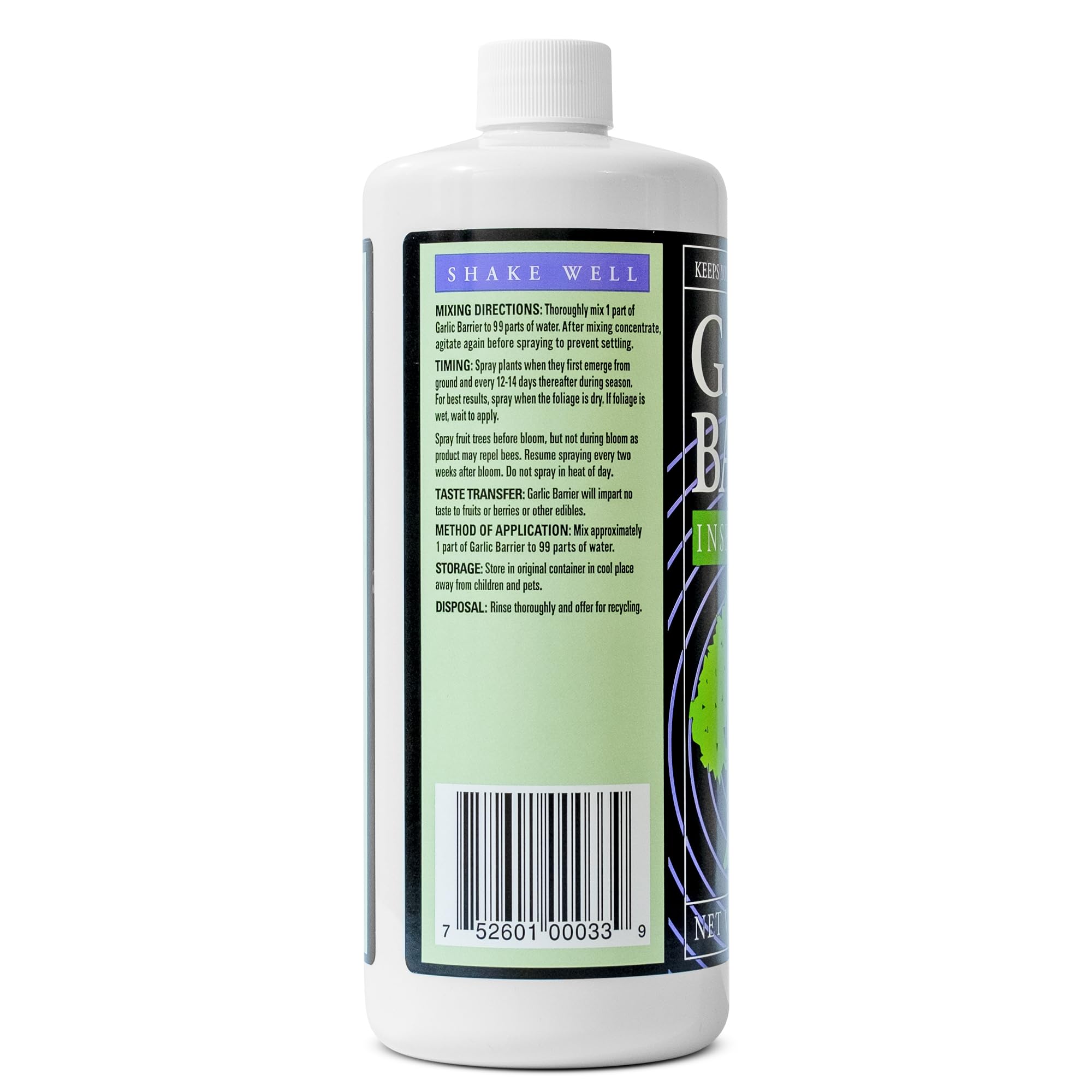 Garlic Barrier offers natural, non-chemical pest control options.
