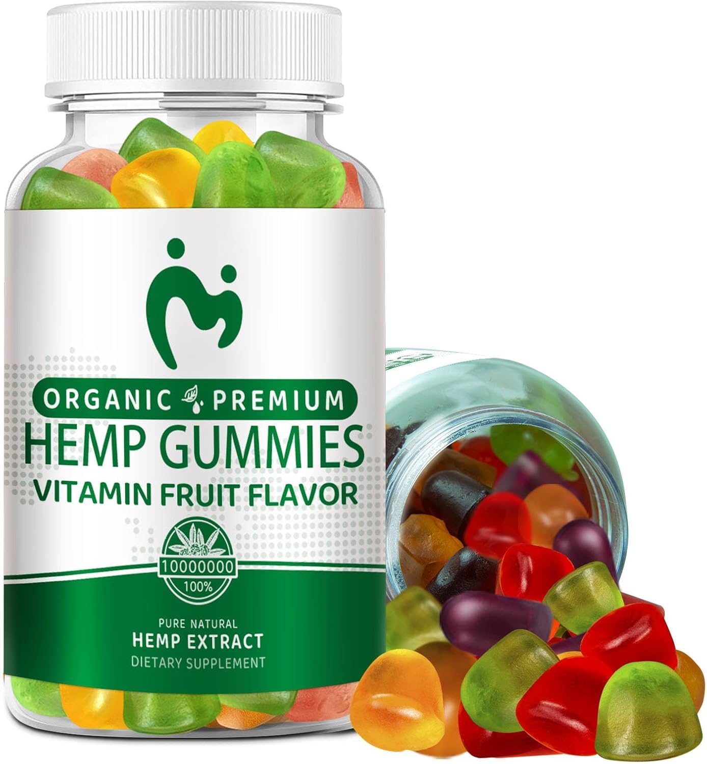 MOSRAY Hemp Gummies bottle front view—compact daily wellness companion.