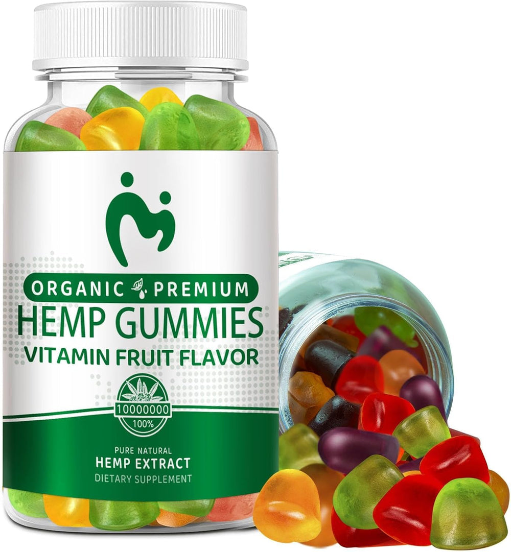 MOSRAY Hemp Gummies bottle front view—compact daily wellness companion.