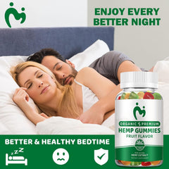 MOSRAY hemp gummies packaging emphasizes three pack value and organic ingredients