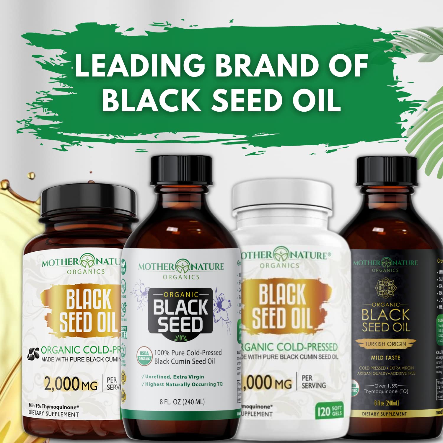 Daily wellness routine with Mother Nature Organics black seed oil capsules.