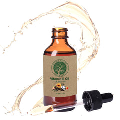 Mother Nature's Essentials Vitamin E Oil bottle cap close-up for precise application.