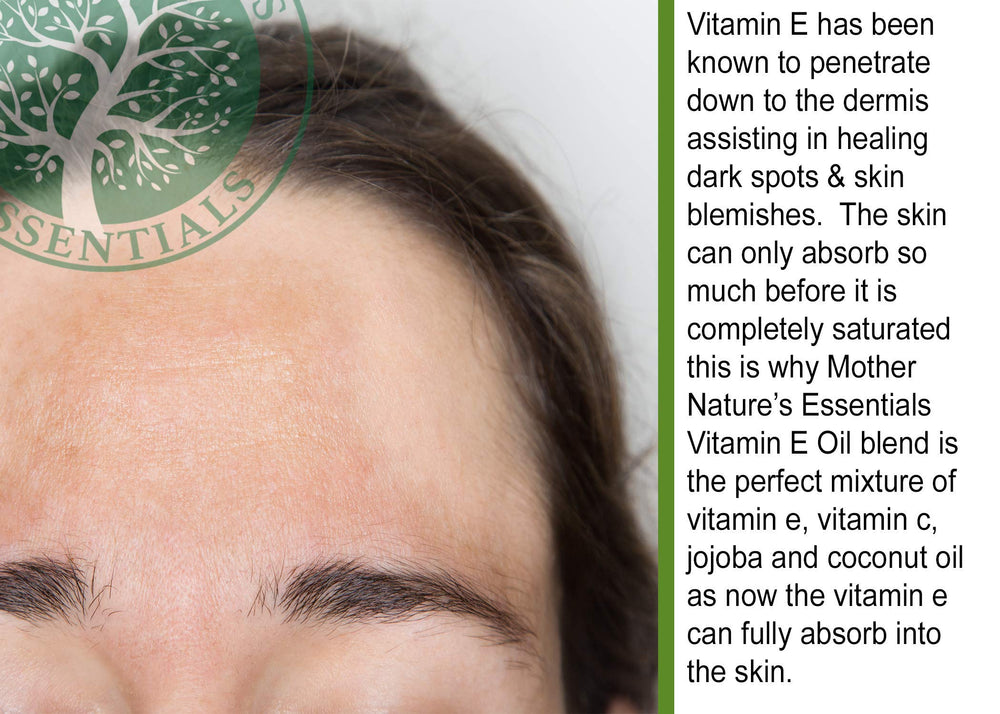 Mother Nature's Essentials Vitamin E Oil with coconut oil provides smooth daily moisture.
