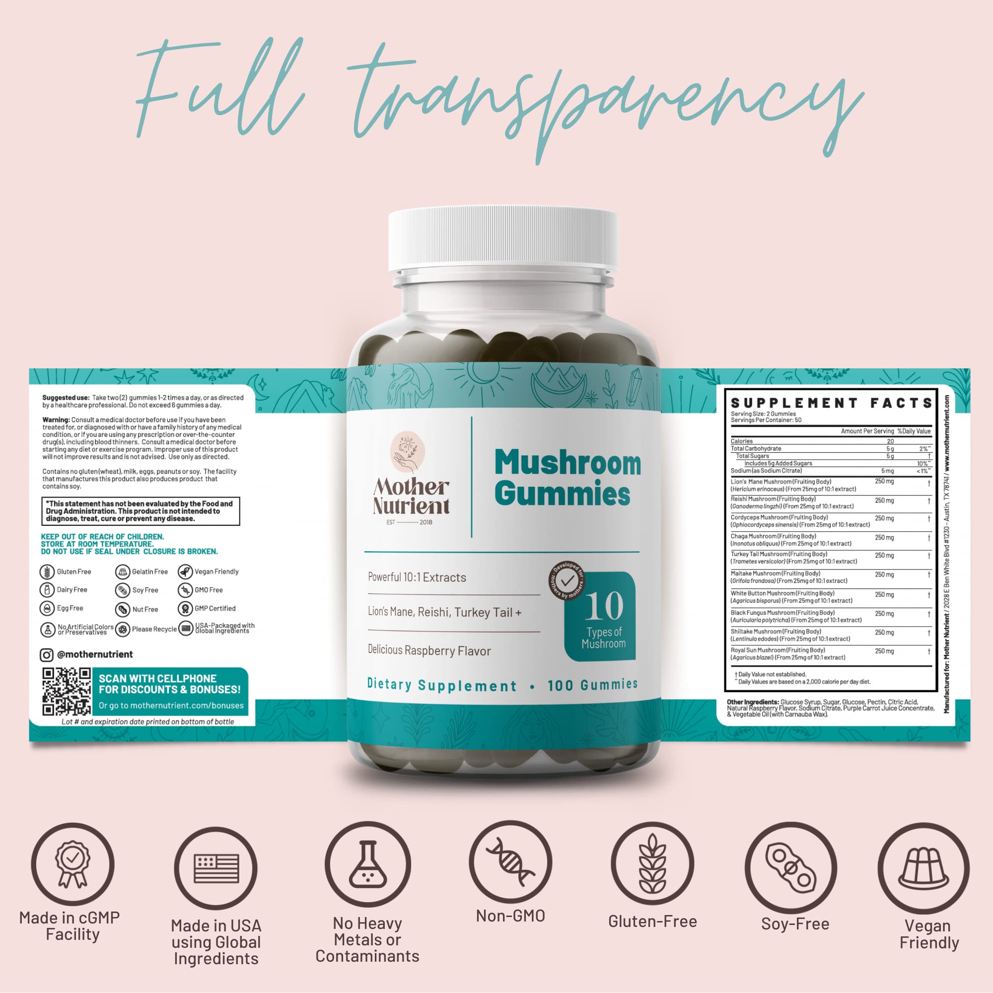 Mother Nutrient 100 chewables pack demonstrates affordable 50-day supply.