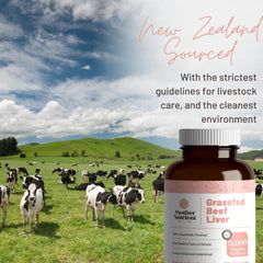 Mother Nutrient grass-fed liver capsules label highlights vitamin content