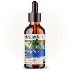 Motherlove More Milk Plus bottle with dropper ready for nursing support.