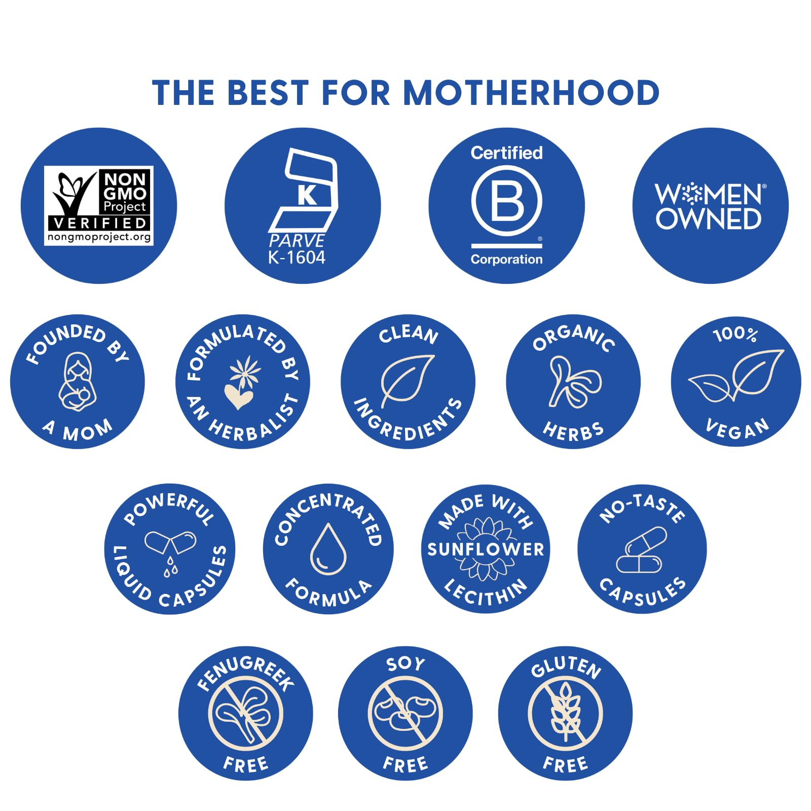 Motherlove Moringa bottle shown with NSF GMP facility context for quality manufacturing.