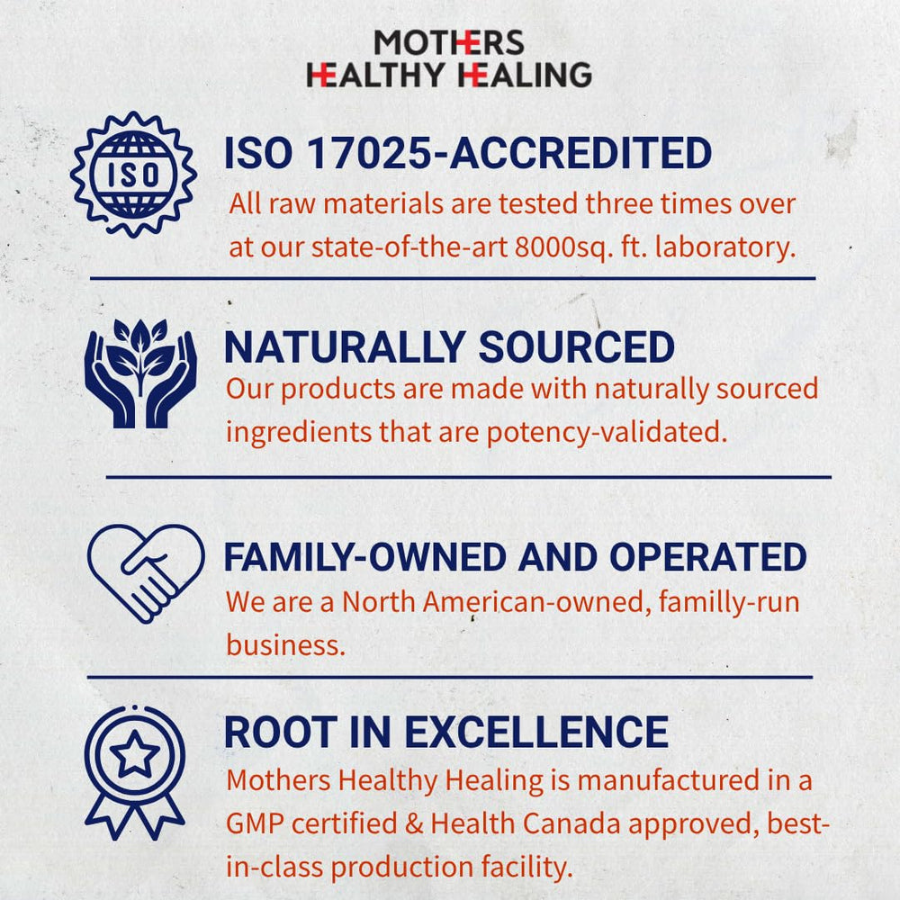 Mothers Healthy Healing tablets offer precise dosing in emergency scenarios.