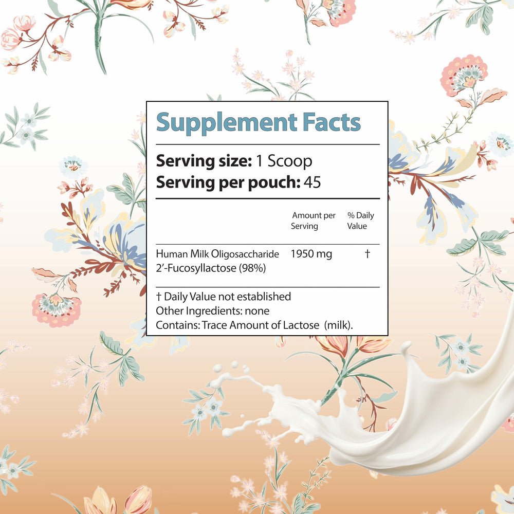 Mother's Prebiotic Supplement HMO label ingredients emphasizes pure non-GMO formula