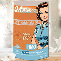 Mother's Prebiotic Supplement HMO powder scoop for easy daily gut support