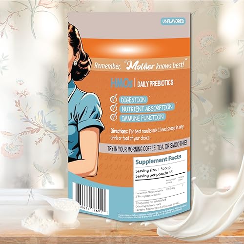 Mother's Prebiotic Supplement HMO vegan powder supports gut health journey