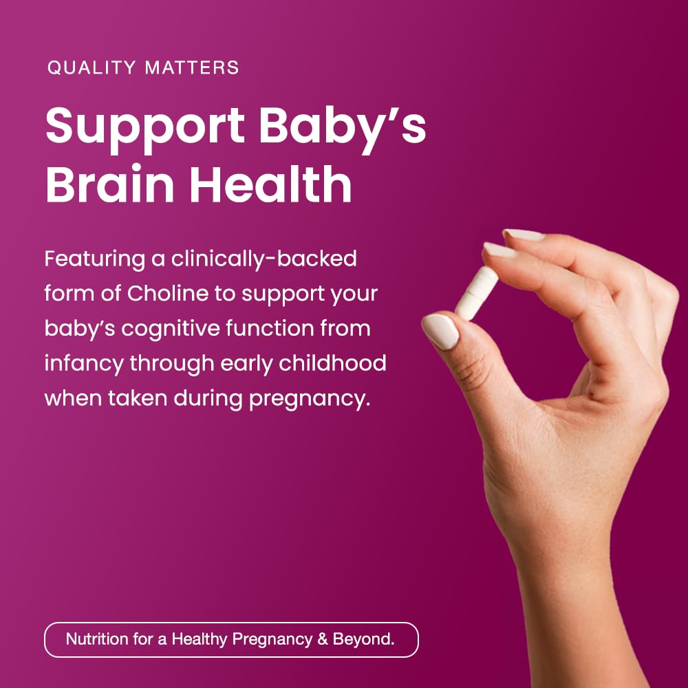 Serving spoon with Mothers Promise Prenatal Choline for easy daily use.