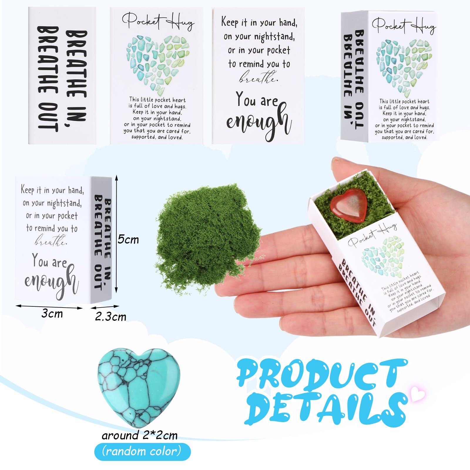 Motipuns pocket hug box with multicolor greeting cards for encouragement.
