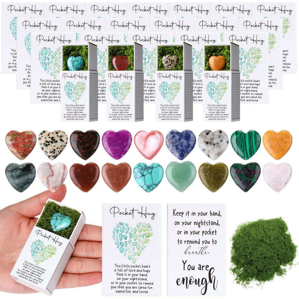 Motipuns pocket hug token bulk with natural stones for morale and connection.