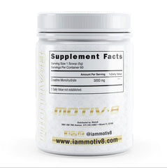 Scoop of Motiv-8 creatine powder shows no fillers for reliable gains.
