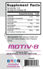 Motiv-8 Essentials Vitamin B-12 Drops dropper dispensing a precise amount.