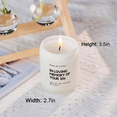 MOTVZC soy wax candle; cleaner burn with less soot.