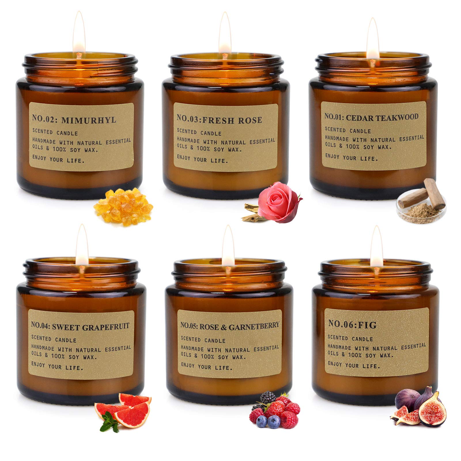 MOULENGGU candle with cotton wick for clean, soot-minimized burn