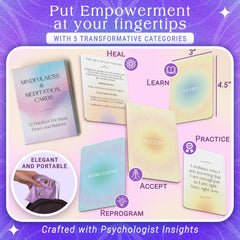 Mouna Mind affirmation card featuring positive prompts for regular self-care routines.