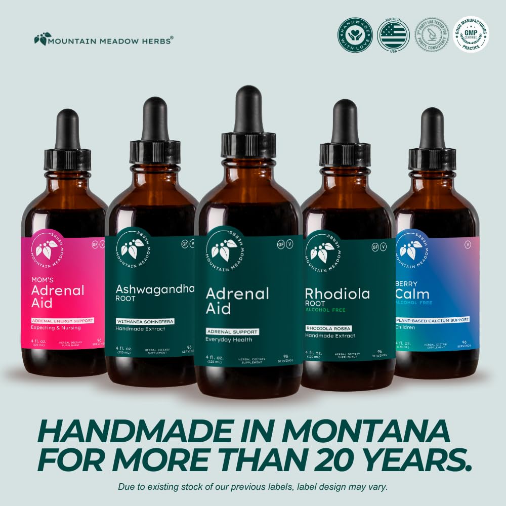Mountain Meadow Adrenal Aid capsules provide convenient daily support without harsh stimulants.