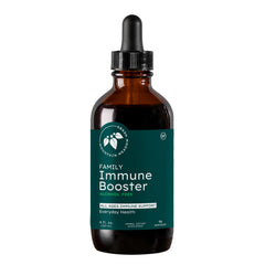 Mountain Meadow Herbs Family Immunity Booster bottle with pour for easy daily use