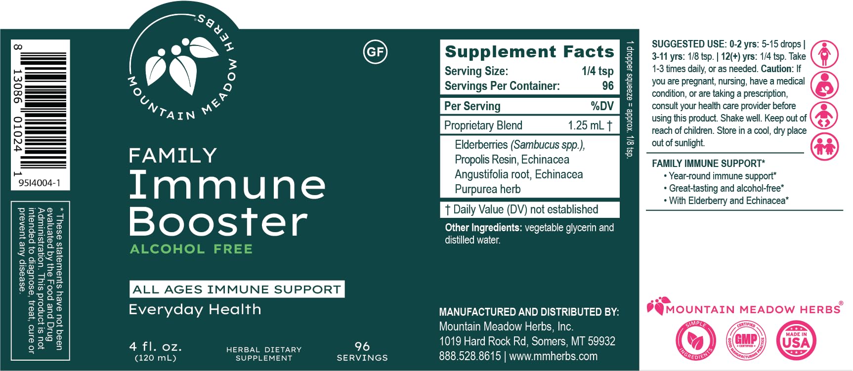 Mountain Meadow Herbs family-use tincture depicting daily wellness routine