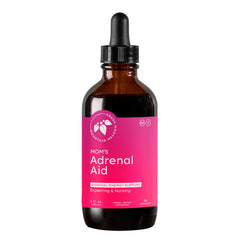 Mountain Meadow Herbs Mom's Adrenal Aid bottle pour for easy energy support.