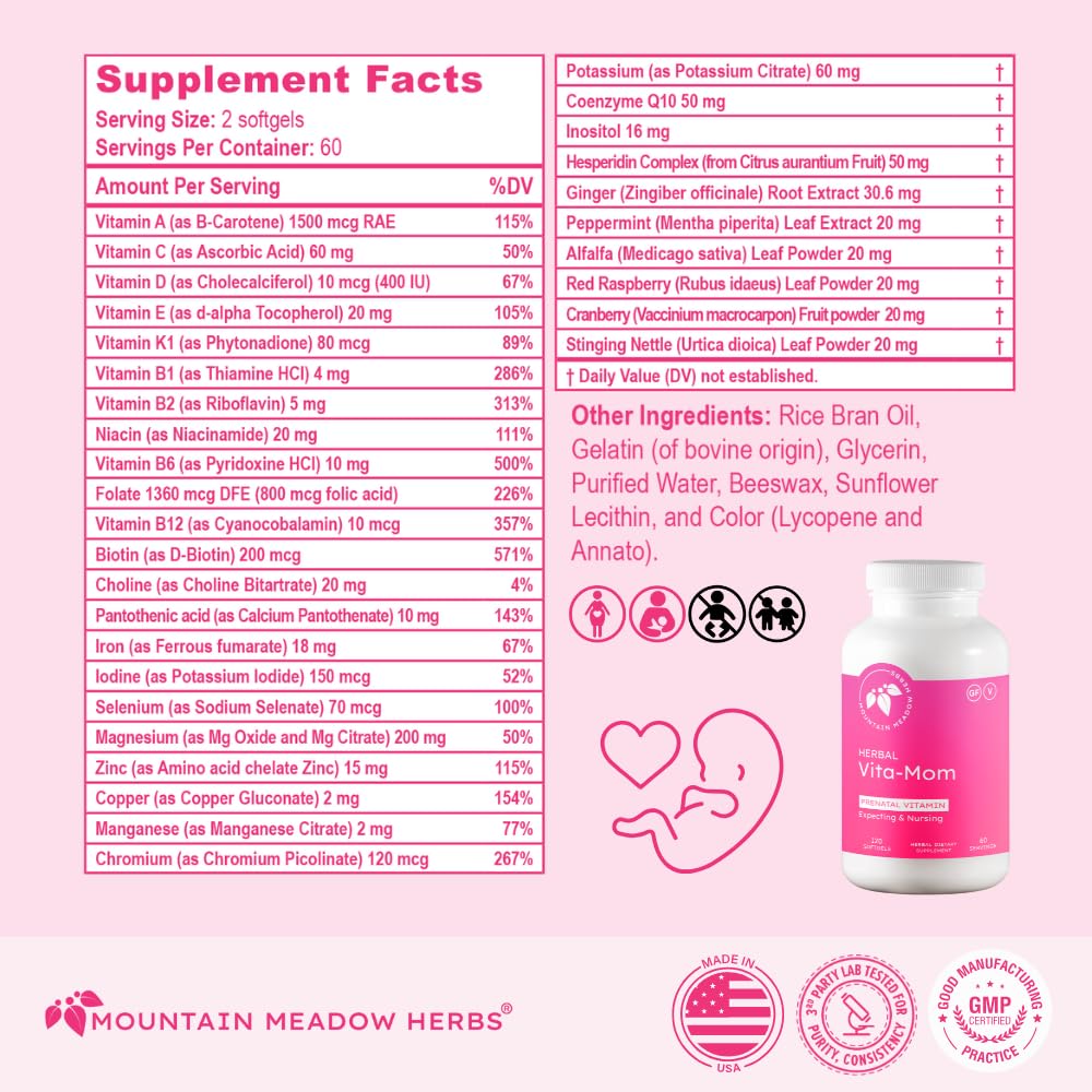 Two-month Vita-MOM supply ready for convenient daily use.