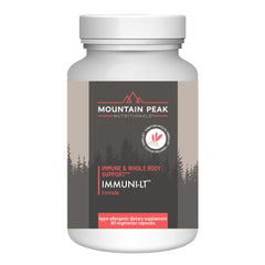 Mountain Peak Immuni-LT bottle front promoting daily immune support.