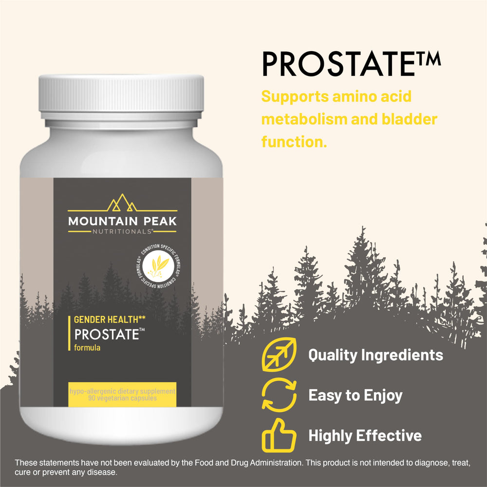 Mountain Peak Nutritionals Prostate capsules close-up featuring saw palmetto extract