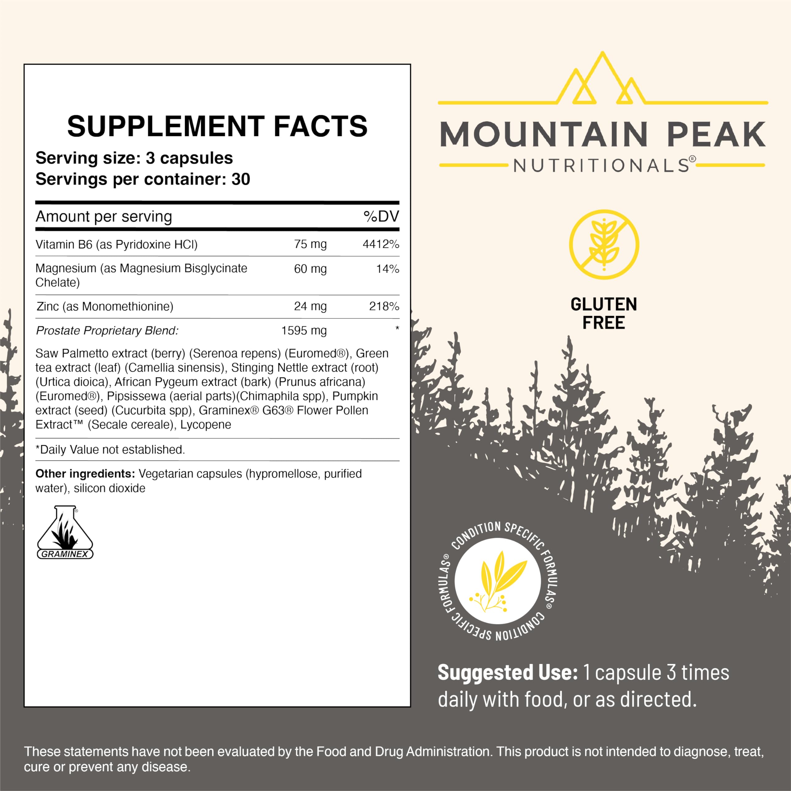Mountain Peak Nutritionals Saw palmetto ingredient highlight in formula