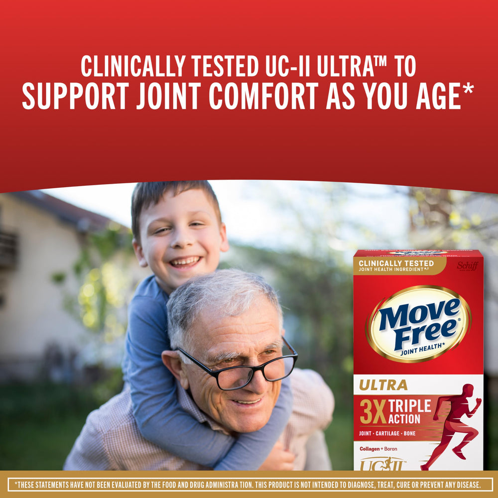 Move Free Ultra cartilage icon signals support for cartilage upkeep alongside daily activity.