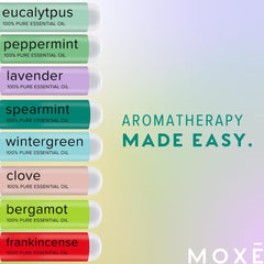 MOXE peppermint nasal inhaler for invigorating focus and clear breathing