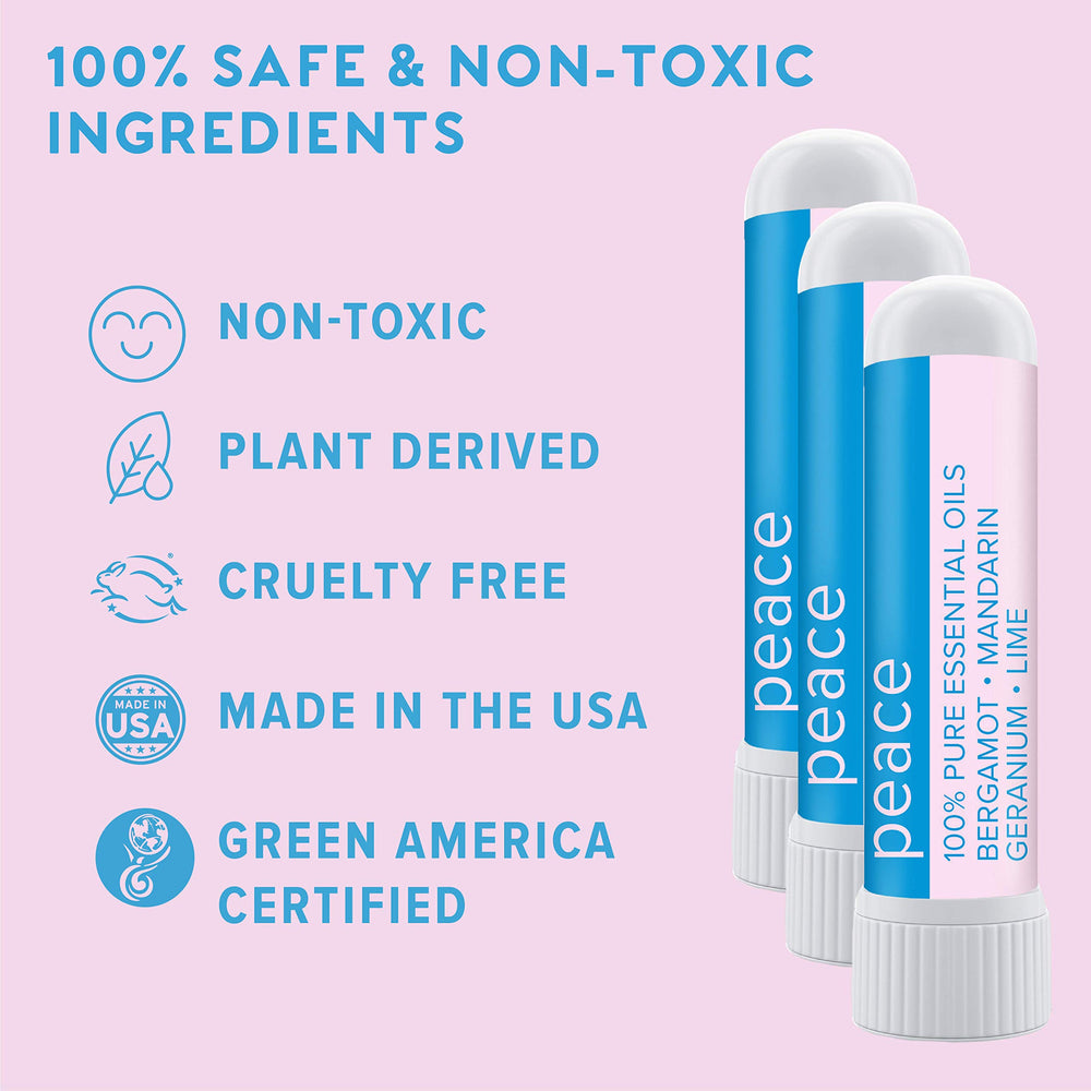 MOXE Peace Nasal Inhaler cap twist close-up showing easy access to calming aroma