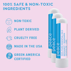 MOXE Peace Nasal Inhaler cap twist close-up showing easy access to calming aroma