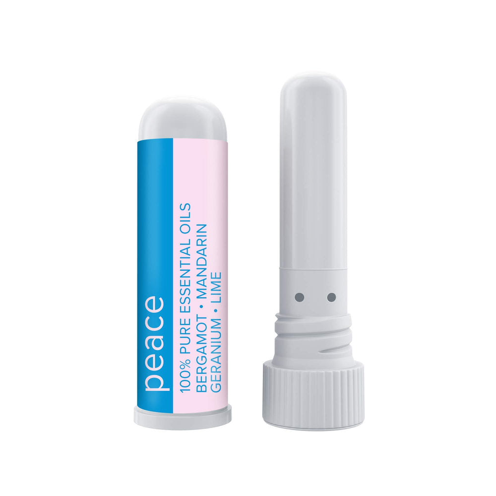 MOXE Peace Nasal Inhaler lifestyle shot suggesting calm during work at desk