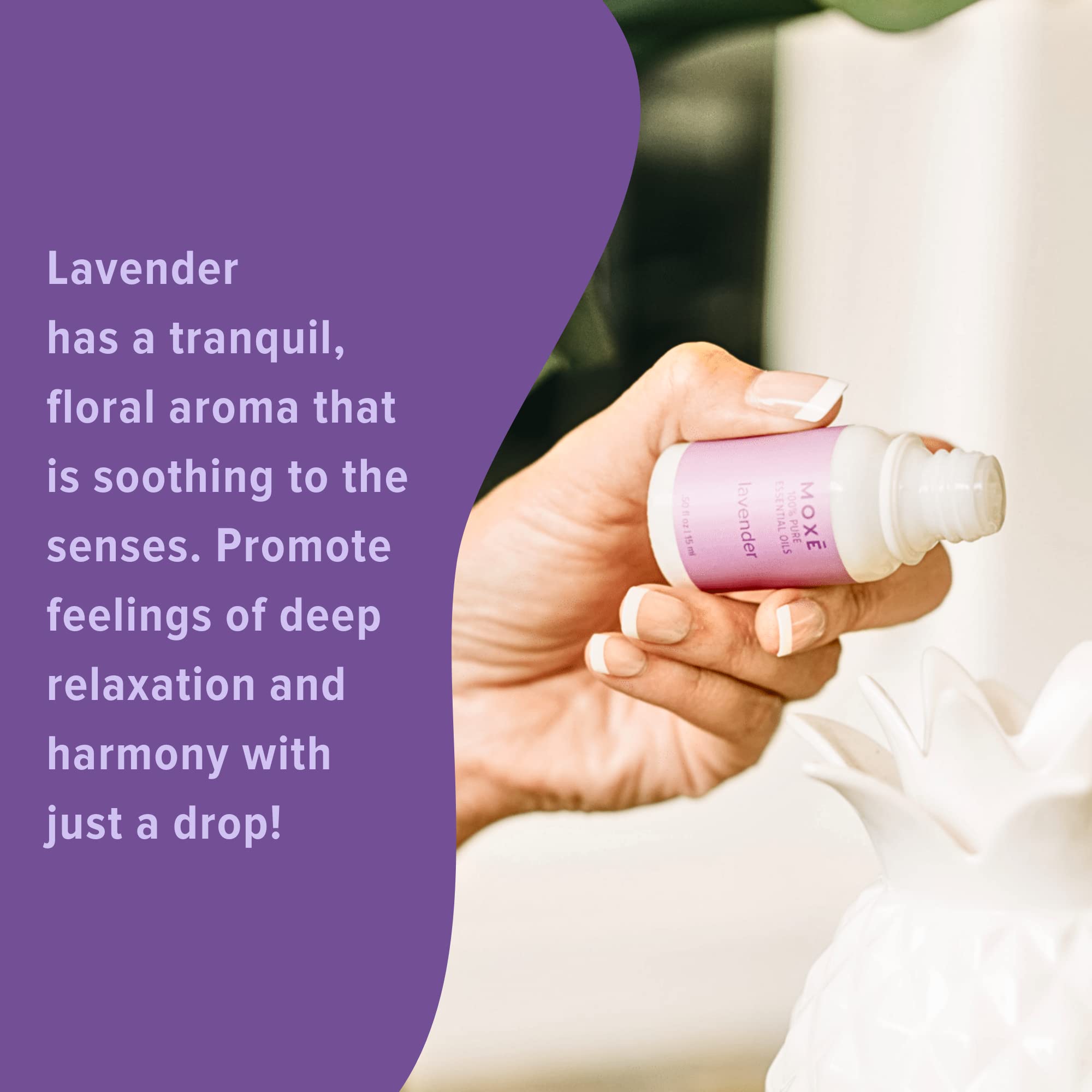 MOXE portable nasal inhaler lavender version for on-the-go aromatherapy.