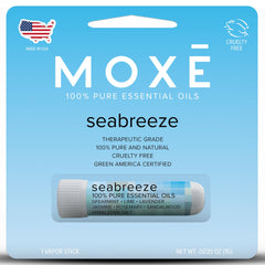 MOXE Seabreeze nasal inhaler packaging for on-the-go aromatherapy.