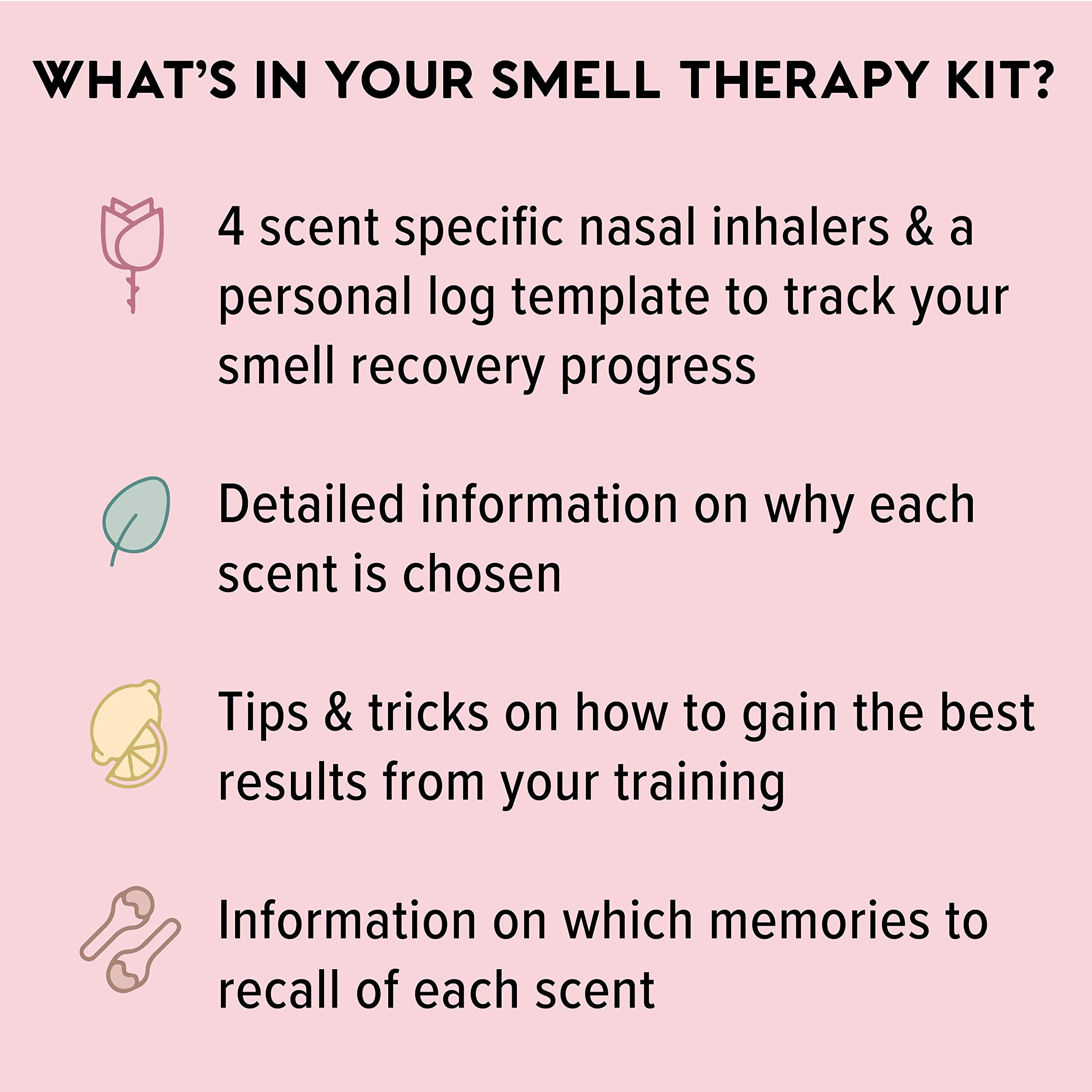 MOXE eucalyptus inhaler provides refreshing scent cues for olfactory regeneration practice.